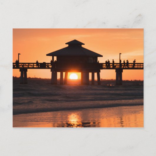 Fort Myers Pier Sunset Briefkaart (Voorkant)