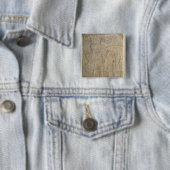 Fort onder Siege, uit Nimrud, Irak Vierkante Button 5,1 Cm (In situ)
