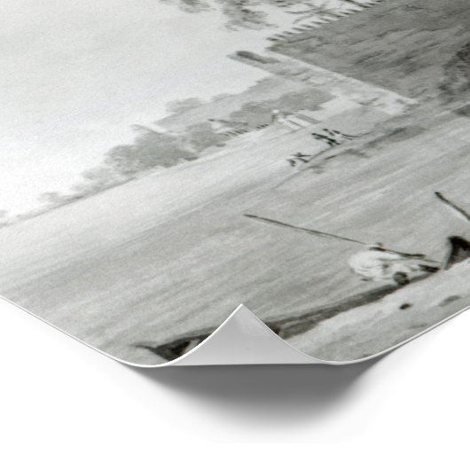 Fort op de Yamuna rivier, India Poster (Hoek)