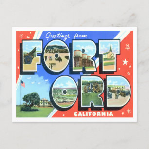 Fort Ord, California  Big Letters Briefkaart
