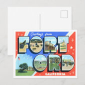 Fort Ord, California  Big Letters Briefkaart (Voorkant / Achterkant)