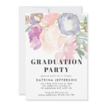 Fort pasta Waterverf Floral Graduation Party