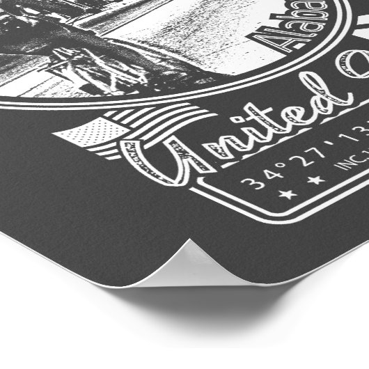 FORT PAYNE CITY - STAAT ALABAMA POSTER (Hoek)