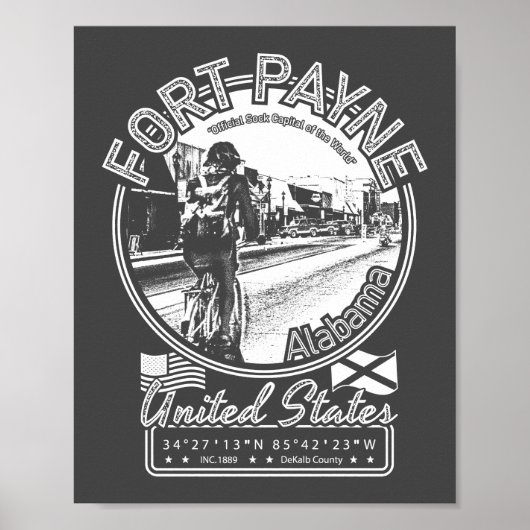 FORT PAYNE CITY - STAAT ALABAMA POSTER (Voorkant)