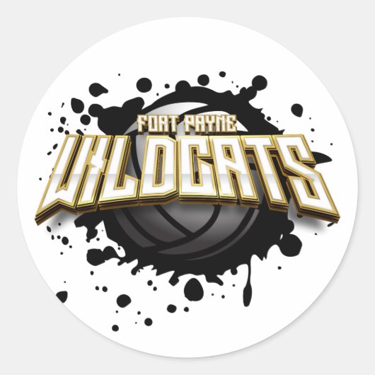 Fort Payne Wildcats Volleyball Stickers (Voorkant)