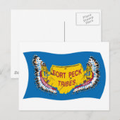 Fort Peck Assiniboine Flag Briefkaart (Voorkant / Achterkant)