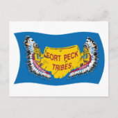 Fort Peck Assiniboine Flag Briefkaart (Voorkant)