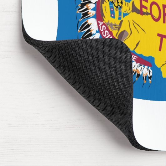 Fort Peck Assiniboine Flag Mousepad Muismat (Hoek)