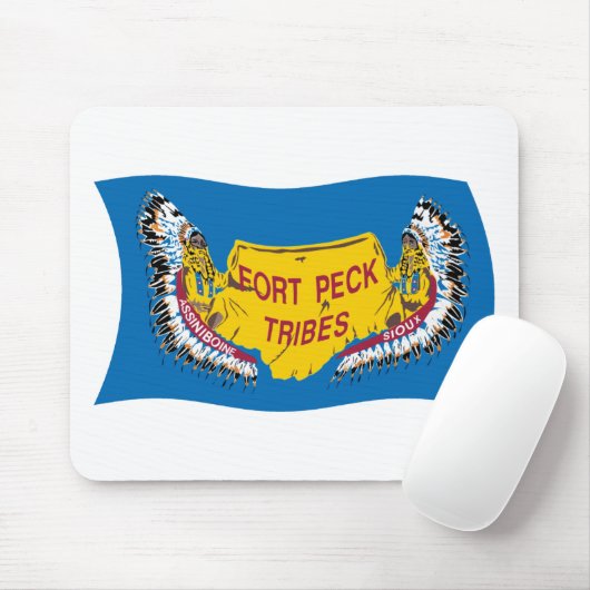 Fort Peck Assiniboine Flag Mousepad Muismat (Met muis)