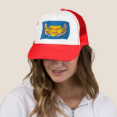 Fort Peck Assiniboine Vlag Hoed Trucker Pet (In situ)