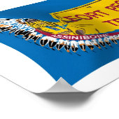 Fort Peck Assiniboine Vlag Poster Print (Hoek)