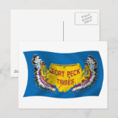 Fort Peck Assiniboine Vlag Postkaart (Voorkant / Achterkant)