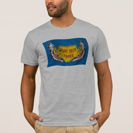 Fort Peck Assiniboine Vlaghemd T-shirt (Voorkant)