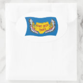 Fort Peck Assiniboine Vlagsticker Ovale Sticker (Tas)