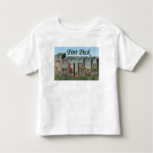 Fort Peck, Montana - Grote letterscènes Kinder Shirts