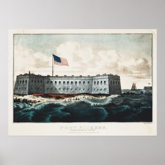 Fort Pickens Pensacola Harbour Florida Poster (Voorkant)