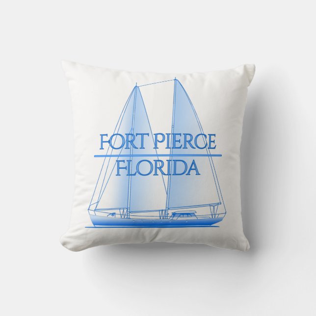 Fort Pierce Coastal Nautical Sailing Sailor Kussen (Voorkant)