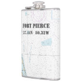 Fort Pierce FL Latitude Lengtegraad Nautical Chart Heupfles (Links)