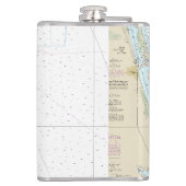 Fort Pierce FL Latitude Lengtegraad Nautical Chart Heupfles (Achterkant)