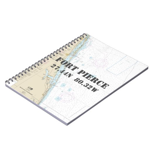 Fort Pierce FL Latitude Lengtegraad Nautical Chart Notitieboek (Linkerzijde)