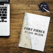 Fort Pierce FL Latitude Lengtegraad Nautical Chart Notitieboek