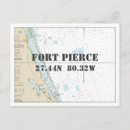 Fort Pierce FL Nautical Chart Latitude Lengtegraad Briefkaart