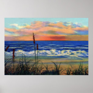 Fort Pierce Florida Beach op Sunrise Poster