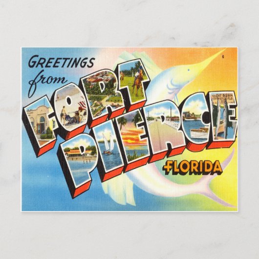 Fort Pierce Florida Briefkaart (Voorkant)
