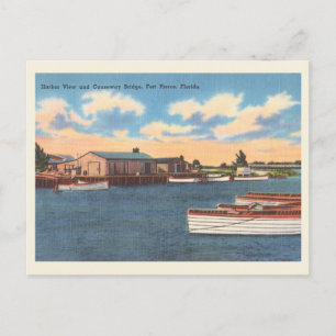 Fort Pierce, Florida  haven en dam Briefkaart
