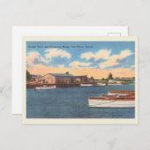 Fort Pierce, Florida  haven en dam Briefkaart (Voorkant / Achterkant)