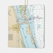 Fort Pierce Forida Chart Keramisch Ornament (Links)