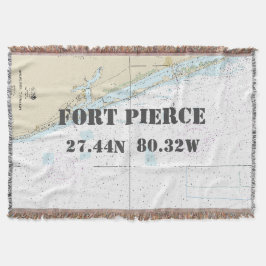 Fort Pierce Hometown Latitude Longitude Nautical Deken