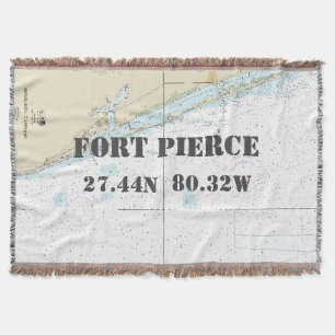 Fort Pierce Hometown Latitude Longitude Nautical Deken