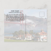 Fort Point Coast Guard Station, Golden Gate Bridge Briefkaart (Achterkant)