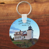 Fort Point Lighthouse Maine Sleutelhanger (Voorkant)