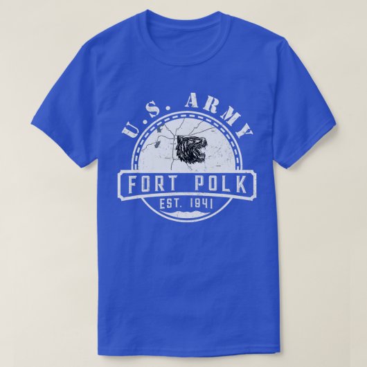 Fort Polk Alumni Louisiana La Tigerland Veterans V T-shirt (Design voorkant)
