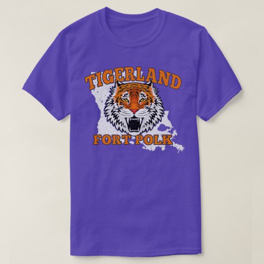 Fort Polk Alumni Louisiana La Tigerland Veterans V T-shirt (Design voorkant)