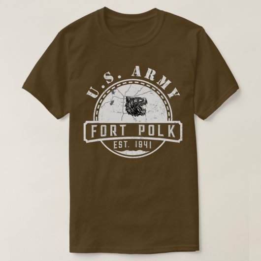 Fort Polk Alumni Louisiana La Tigerland Veterans V T-shirt (Design voorkant)