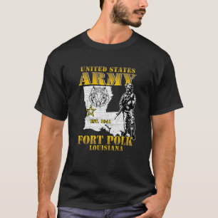 Fort Polk Tigerland Het huis van Heroes Louisiana  T-shirt