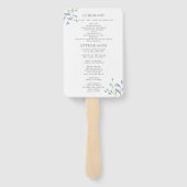 Fort programma voor het huwelijk met een blauwe Wa Handwaaier (Achterkant)