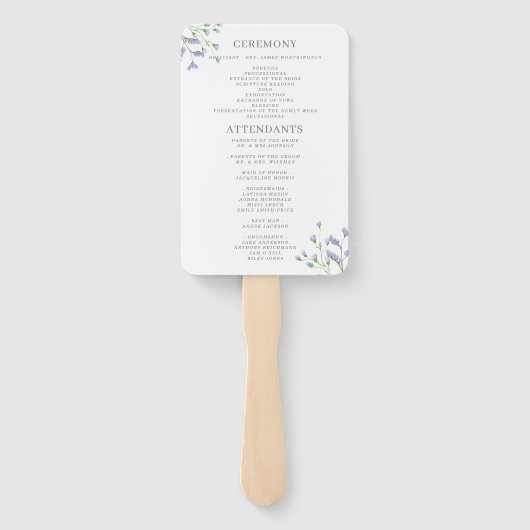 Fort programma voor het huwelijk met een blauwe Wa Handwaaier (Achterkant)