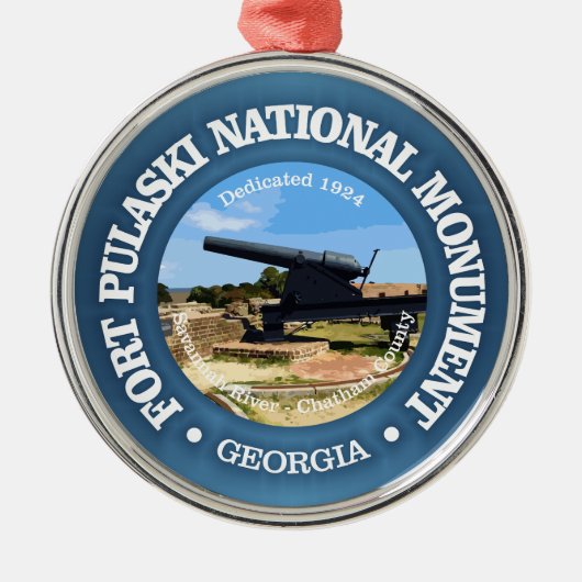 Fort Pulaski (NM) Metalen Ornament (Voorkant)