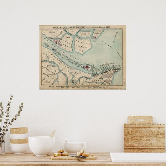 Fort Pulaski Poster (Keuken)