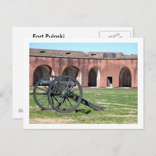 Fort Pulaski Weapon Briefkaart (Voorkant / Achterkant)