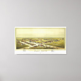 Fort Reno Oklahoma Territory 1891 Lithograph Canvas Afdruk