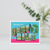 Fort Riley, Kansas  Big Letters Briefkaart (Staand voorkant)