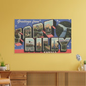 Fort Riley, Kansas - Grote lettertjes Canvas Afdruk (Insitu (Woonkamer))