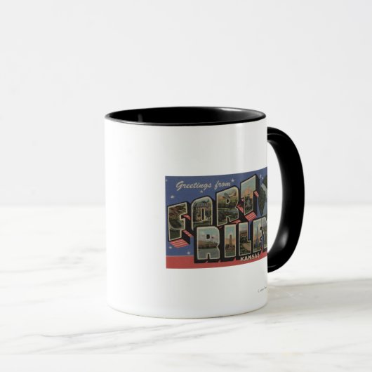 Fort Riley, Kansas - Grote lettertjes Mok (Voorkant rechts)