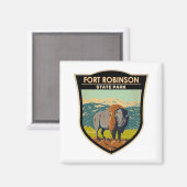 Fort Robinson State Park Nebraska Badge Magneet (Voorkant / Achterkant)