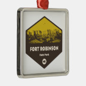 Fort Robinson State Park Nebraska Metalen Ornament (Rechts)